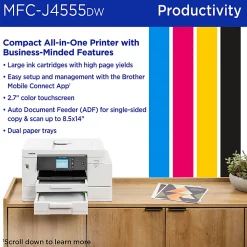 Brother INKvestment MFC-J6960DW Wireless Color Inkjet All-in-One Printer, 11”x17” capabilities, 3.5” Color Touchscreen