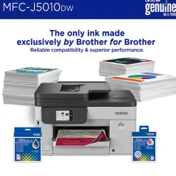 Brother INKvestment MFC-J5010DW Wireless Color Inkjet All-in-One Printer, Automatic 2-sided Copy & Scan, 2.7” Color Touchscreen