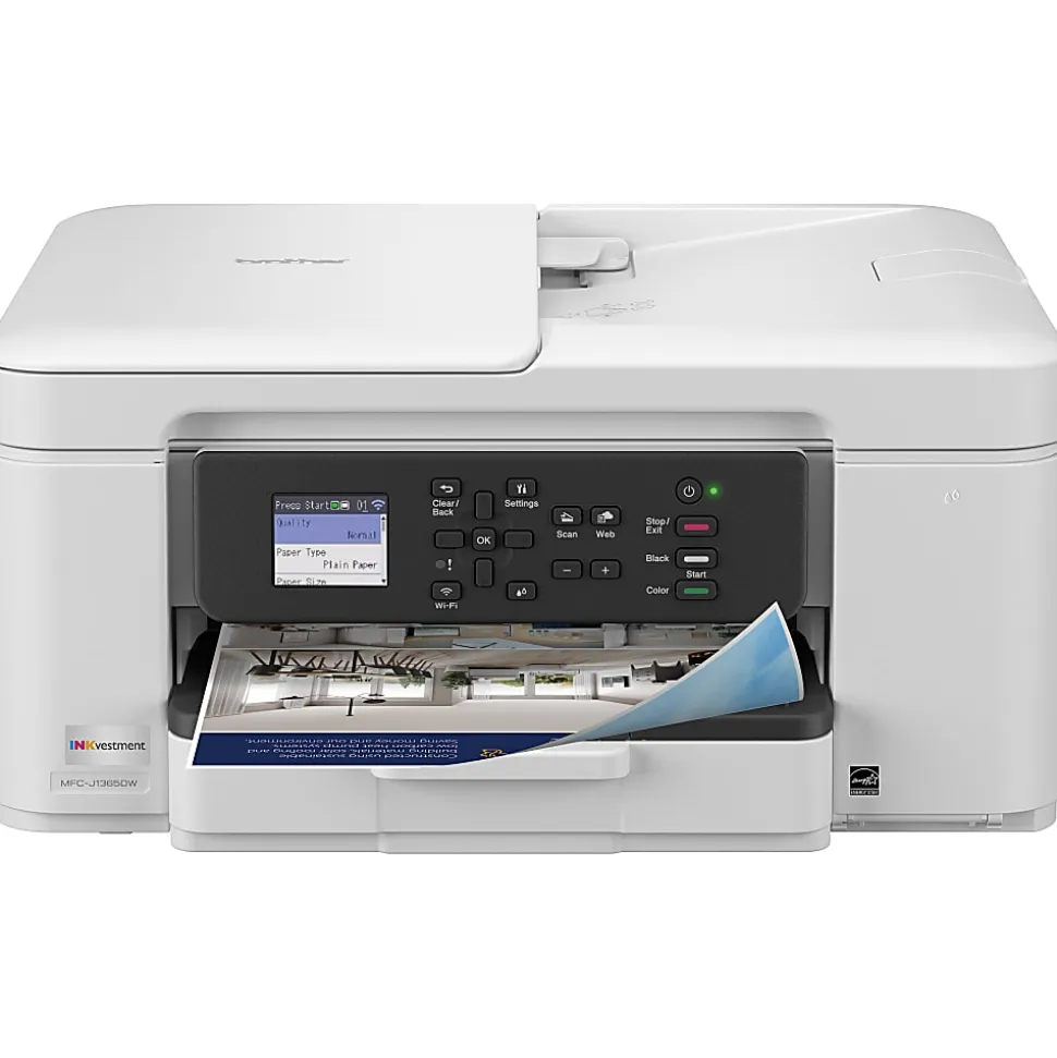 Brother INKvestment 1365 Wireless Color Inkjet Printer, All-In-One Print/Scan/Copym Best for home/home office