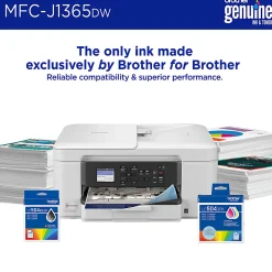 Brother INKvestment 1365 Wireless Color Inkjet Printer, All-In-One Print/Scan/Copym Best for home/home office