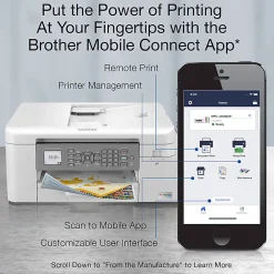 Brother MFC-J4335DW INKvestment All-in-One Color Inkjet Printer with Duplex and Wireless Printing plus Up to 1-Year of Ink In-box¹