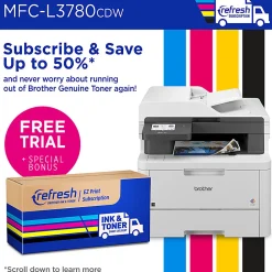 Brother MFC-L3780CDW Wireless Digital Laser Color All-In-One Printer With Refresh EZ Print Eligibility