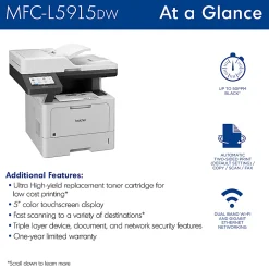 Brother MFC-L5915DW Wireless Business Laser Monochrome All-in-One Printer