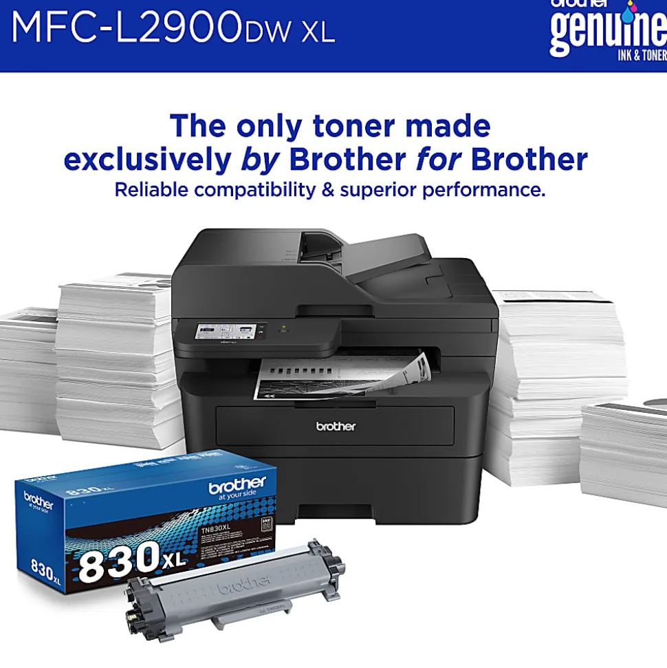 Brother MFC-L2900DW XL Wireless Compact Monochrome Laser Printer with Duplex, Mobile Printing