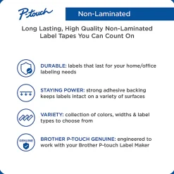 Brother MK-233 Blue-On-White Tape, 0.5