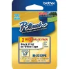 Brother M-2312PK Label Maker Tapes, 1/2" x 26 3/16', White, Pack Of 2
