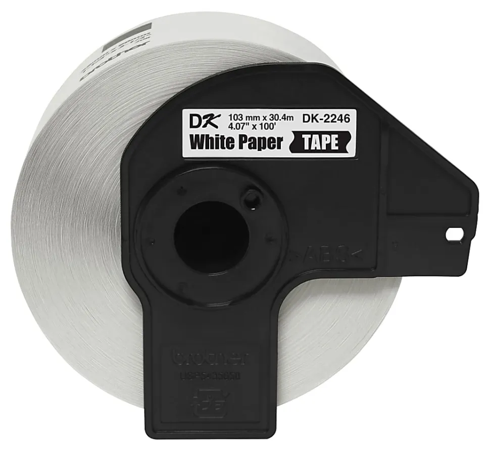 Brother Paper Shipping Label Roll, DK-2246, 4-1/16" x 100', White