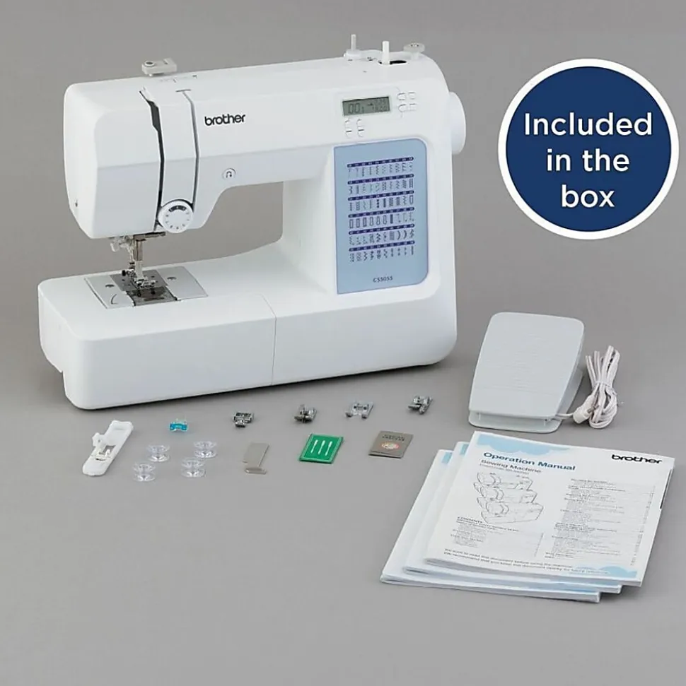 Brother Portable Computerized Sewing Machine with 60 Built-in Stitches, White