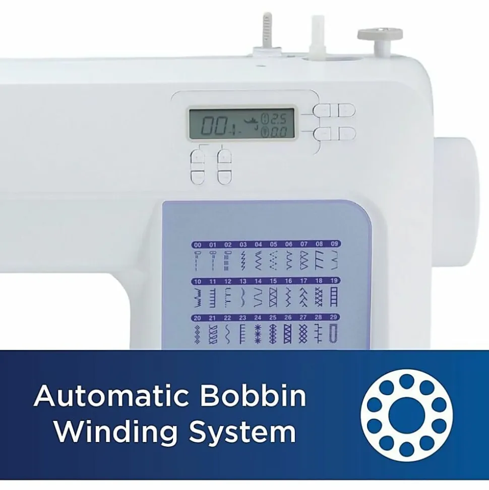 Brother Portable Computerized Sewing Machine with 60 Built-in Stitches, White