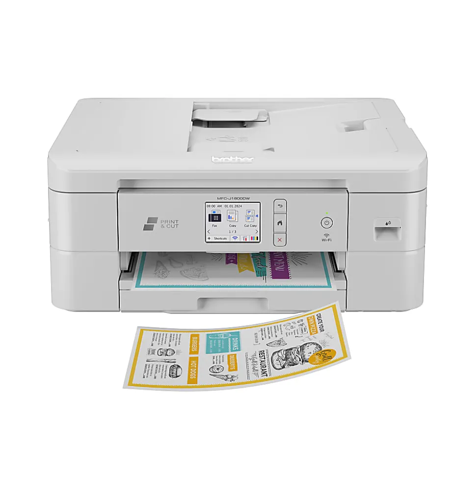 Brother Print & Cut MFC-J1800DW Wireless Inkjet Color All-in-One Printer With Automatic Paper Cutter And Refresh EZ Print Eligibility