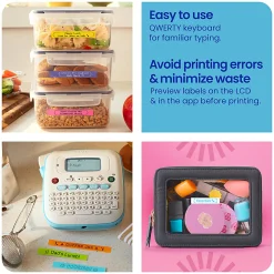 Brother P-touch Personal Connected Label Maker (PT-N25BT), Prints on P-touch Btag ~½” (12mm) Label Tapes