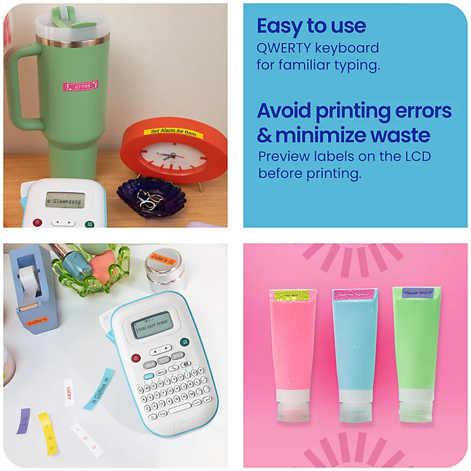Brother P-touch Personal Handheld Label Maker (PT-N10), Prints on P-touch Btag ~½” (12mm) Label Tapes