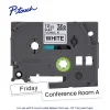Brother P-touch TZeFX231, Flexible ID Laminated, ~1/2" x 26.2 ft (12mm x 8m), Black on White Label Tape