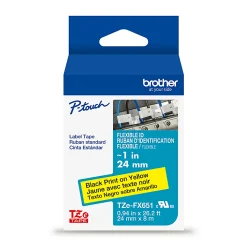 Brother P-touch TZeFX651, Flexible ID Laminated, 1