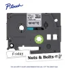 Brother P-touch TZe231, Laminated, 1/2" x 26.2 ft (12mm x 8m), Black on White Label Tape