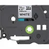 Brother P-touch TZeS231, Strong Adhesive, Laminated, 0.47 in x 26.2 ft (12mm x 8m), Black on White Label Tape