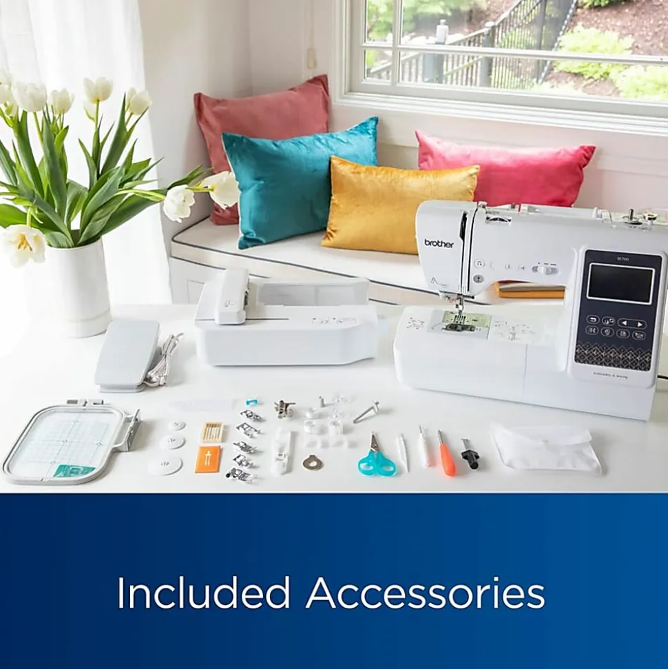Brother SE700 Sewing and Embroidery Machine, Wireless LAN Connected, 135 Built-in Designs - SE700