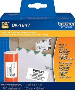 Brother Shipping Labels, White, Roll Of 180 Labels