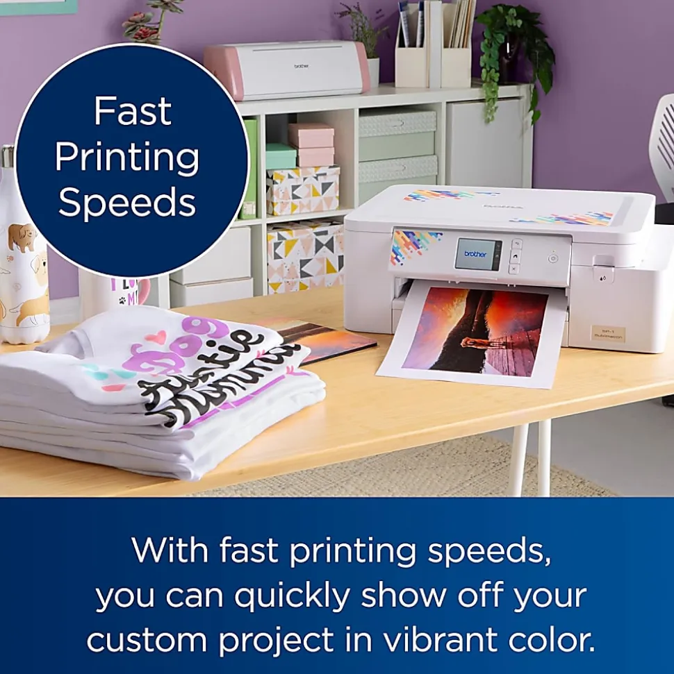 Brother SP1 Sublimation Printer With 4-Color Sublimation Ink Cartridges And 100-Sheet Sublimation Paper