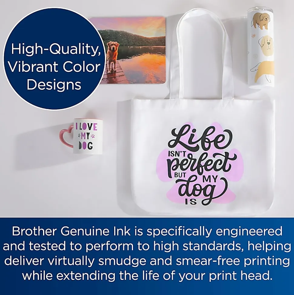 Brother SP1 Sublimation Printer With 4-Color Sublimation Ink Cartridges And 100-Sheet Sublimation Paper