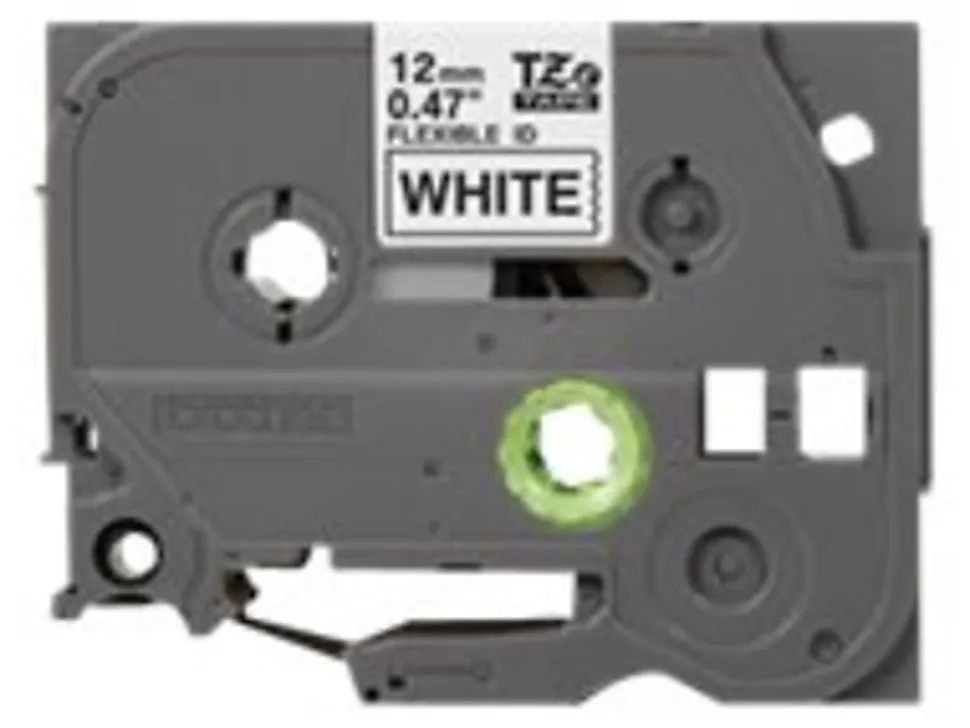 Brother TZe-FX231CS Black-On-White Tape, 0.5" x 26.2'