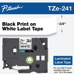Brother TZe-241 Label Maker Tape, 3/4
