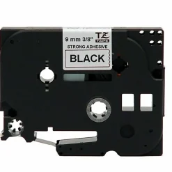 Brother TZe-S221 Black-On-White Industrial-Strength Tape, 0.38