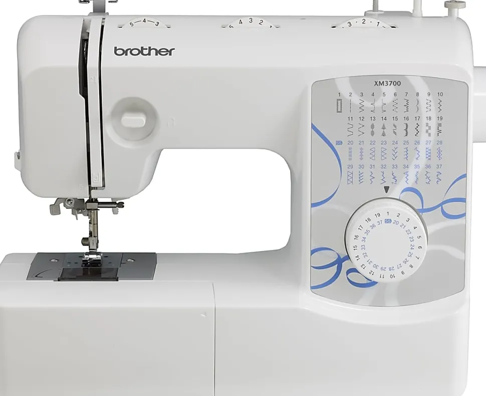 Brother XM3700 Sewing Machine With 37 Built-In Stitches, White