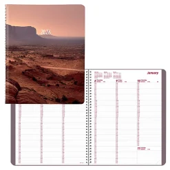 2026 Brownline Essential Weekly Appointment Planner, 11" x 8-1/2", 50% Recycled, Mountain - Canyon, January To December, CB950G.04