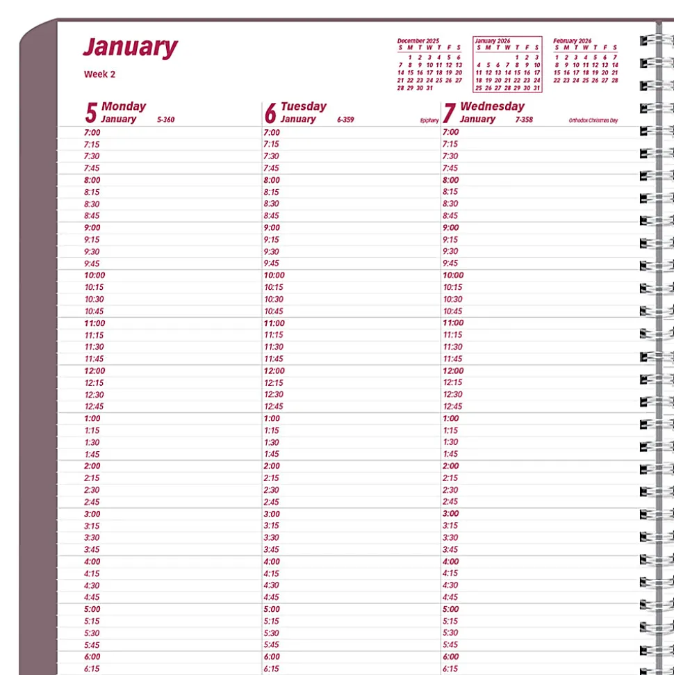 2026 Brownline Essential Weekly Appointment Planner, 11" x 8-1/2", 50% Recycled, Mountain - Canyon, January To December, CB950G.04