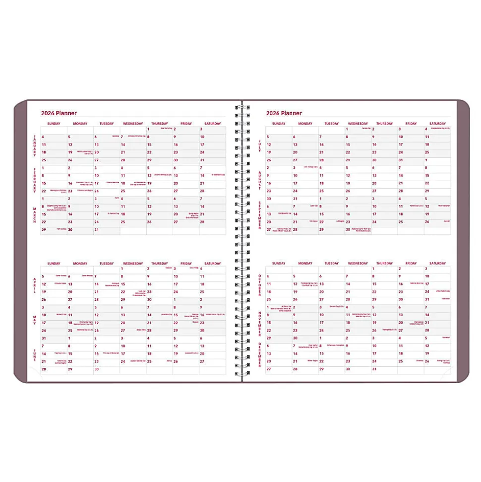 2026 Brownline Essential Weekly Appointment Planner, 11" x 8-1/2", 50% Recycled, Mountain - Canyon, January To December, CB950G.04