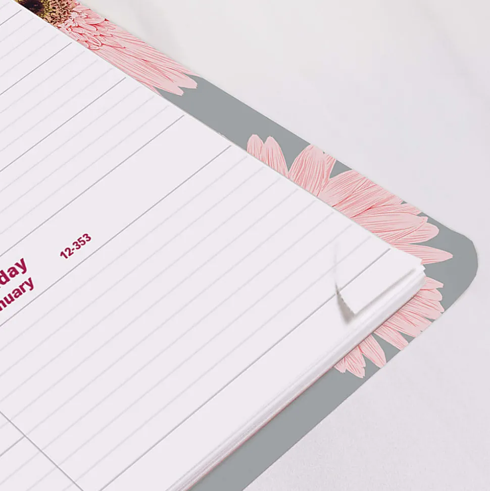 2026 Brownline® Essential Weekly Appointment Planner, 11" x 8-1/2", 50% Recycled, Pink Daisy, January To December, CB950G.05