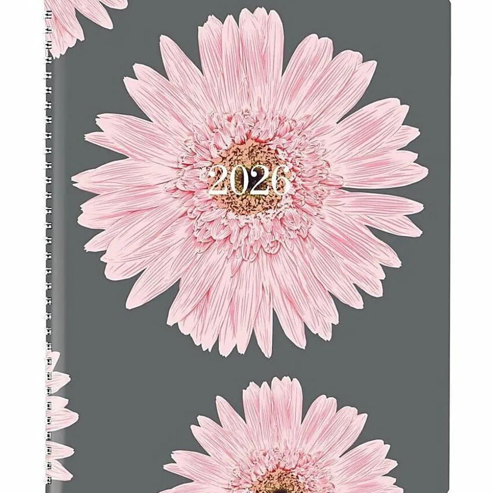 2026 Brownline® Essential Weekly Appointment Planner, 11" x 8-1/2", 50% Recycled, Pink Daisy, January To December, CB950G.05