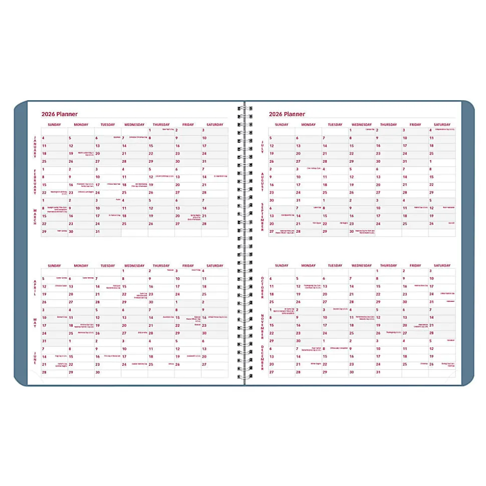 2026 Brownline Essential Weekly Appointment Planner, 11" x 8-1/2", 50% Recycled, Mountain - Snow, January To December, CB950G.03