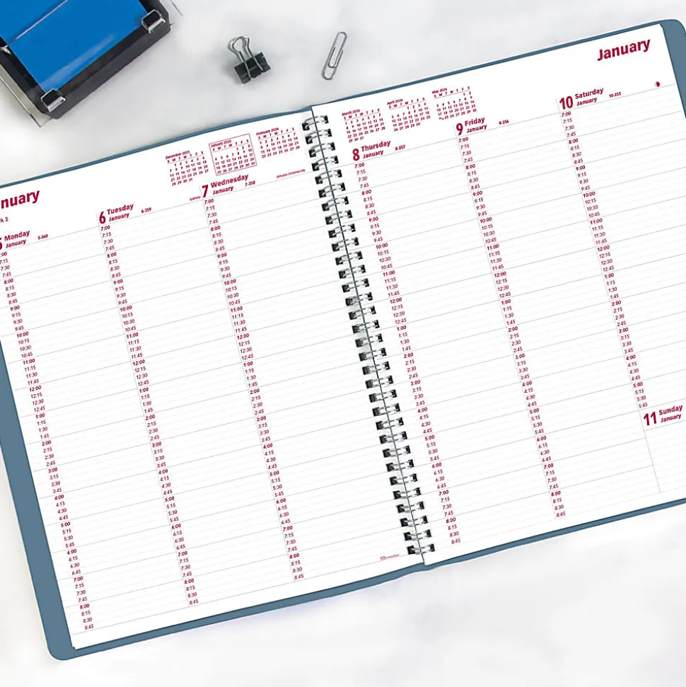 2026 Brownline Essential Weekly Appointment Planner, 11" x 8-1/2", 50% Recycled, Mountain - Snow, January To December, CB950G.03