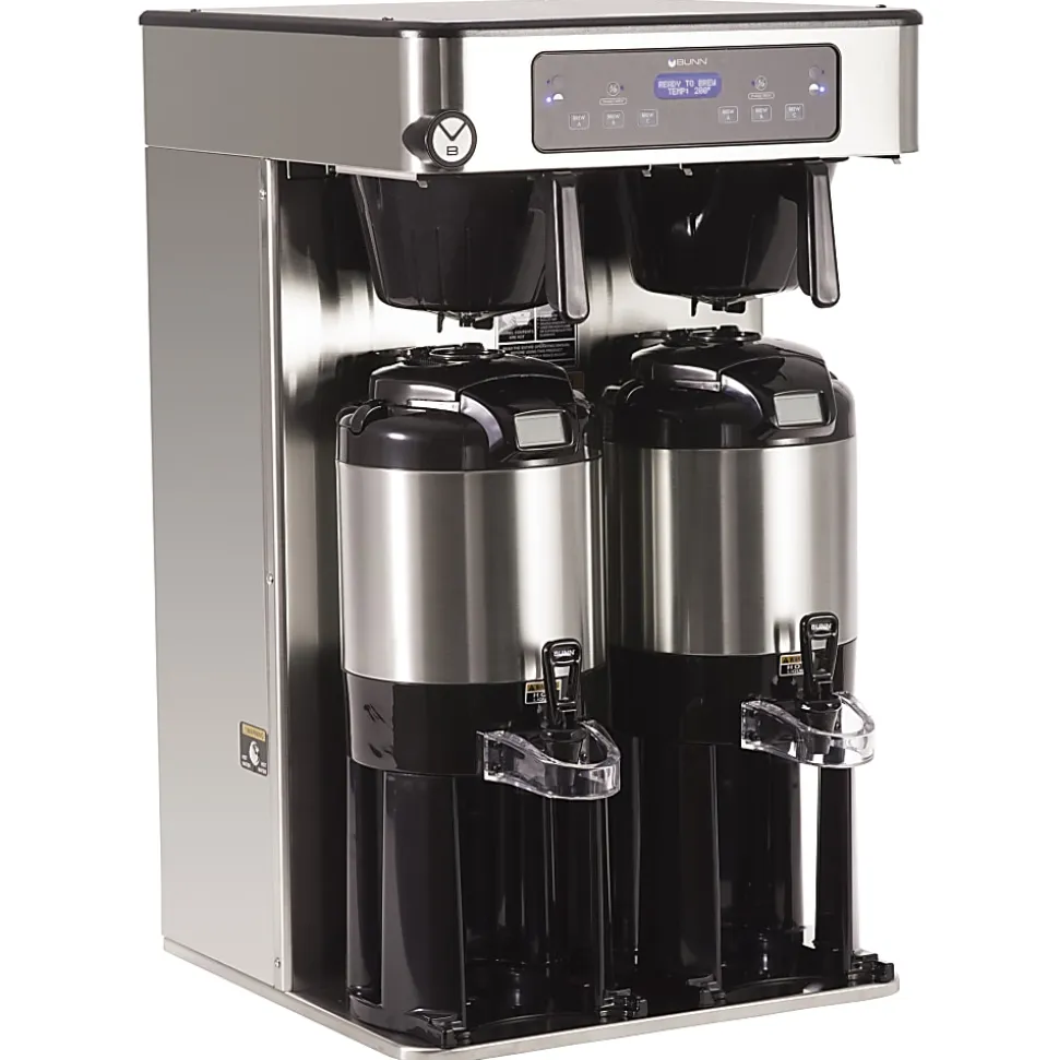 Bunn ICB Infusion Series Programmable Coffee Brewer, Dual Design, Tall Profile, Black/Silver
