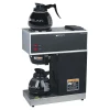 Bunn® VPR 12-Cup Commercial Pourover Coffee Brewer With 2 Glass Decanters, Black/Stainless Steel