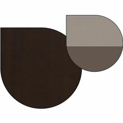 Bush Business Furniture Easy Office 60W 4-Person L-Desk Open Office, Mocha Cherry, Standard Delivery