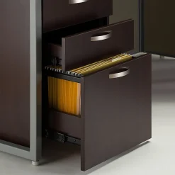 Bush Business Furniture Easy Office 60W 2-Person Straight Desk Open Office, Mocha Cherry, Standard Delivery