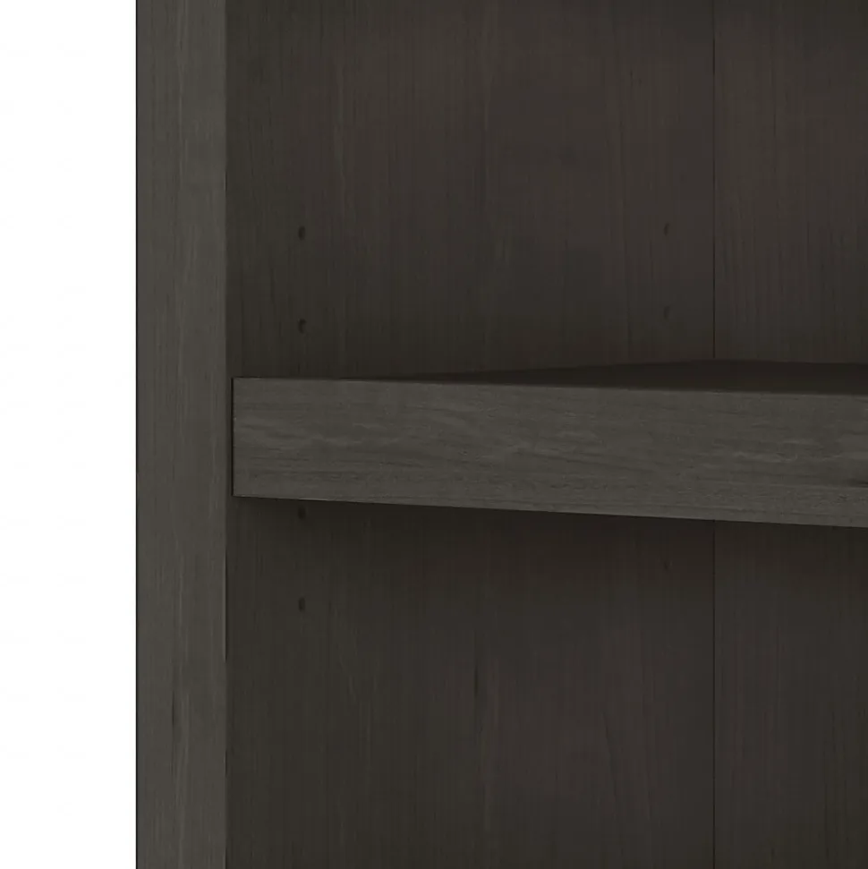 Bush Business Furniture Echo 66"H 5-Shelf Bookcase, Charcoal Maple, Standard Delivery