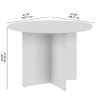 Bush Business Furniture 42-inch Round Conference Table with Wood Base, Platinum Gray, Standard Delivery