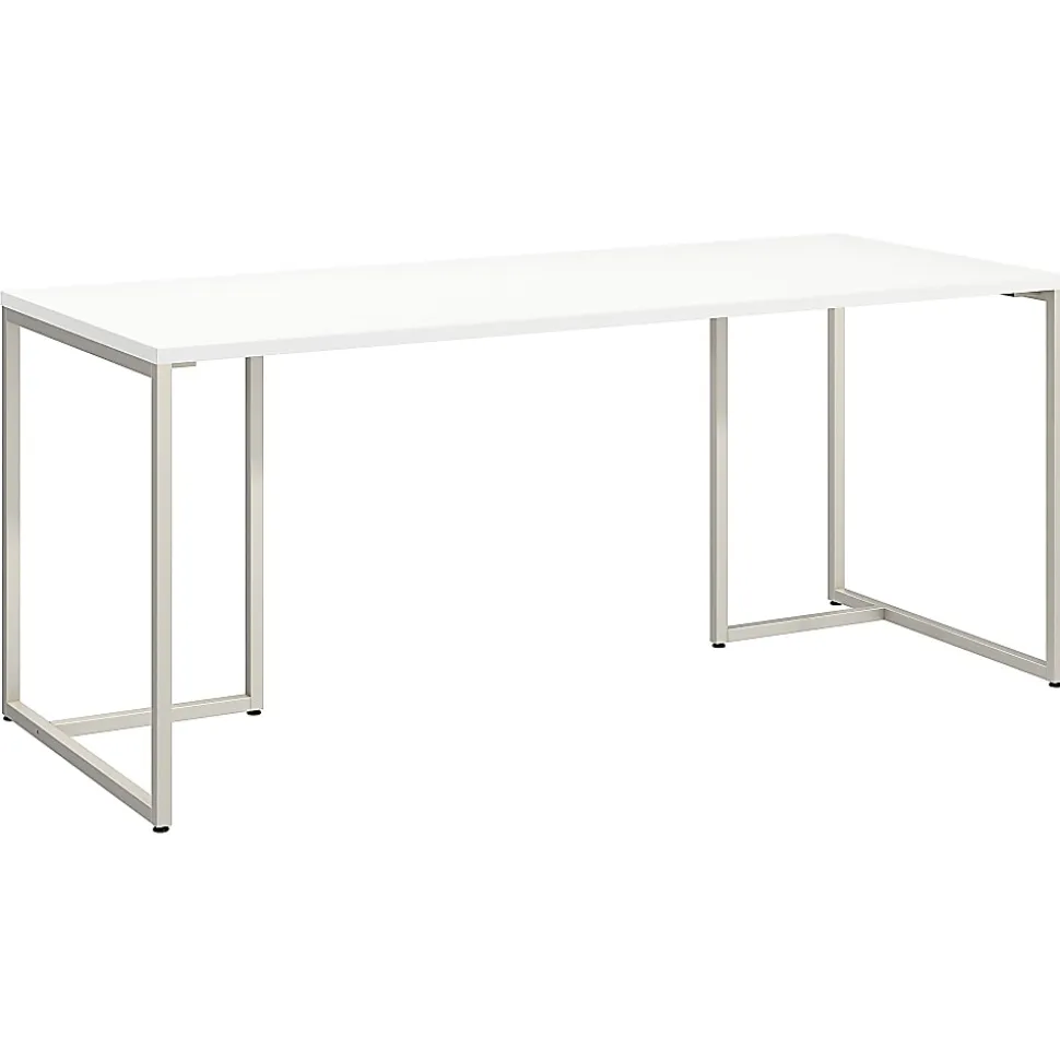Bush Business Furniture Method Table 72"W Computer Desk, White, Standard Delivery