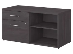 Bush Business Furniture Office 500 Low Storage Cabinet With Drawers And Shelves, Black Walnut, Standard Delivery