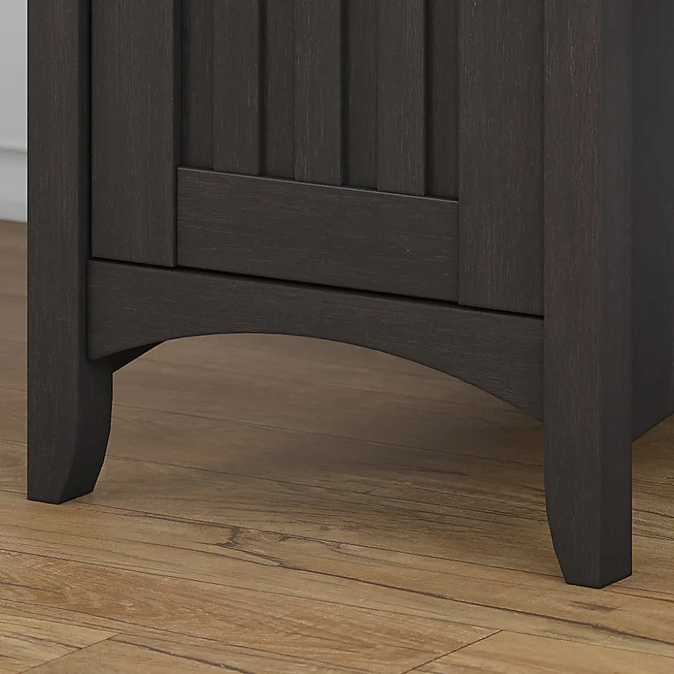 Bush Business Furniture Salinas 55"W Corner Desk With Storage, Vintage Black, Standard Delivery