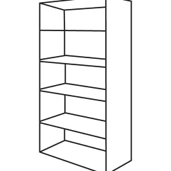 Bush Business Furniture Series C Components 73"H 5-Shelf Bookcase, Hansen Cherry, Standard Delivery