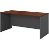 Bush Business Furniture Series C Components 60"W Credenza Computer Desk, Hansen Cherry/Graphite Gray, Standard Delivery
