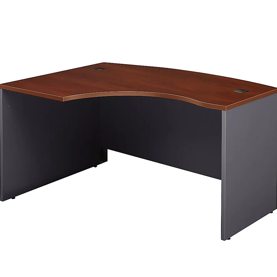 Bush Business Furniture Series C Components 60"W L-Shaped Left-Handed Corner Desk, Hansen Cherry, Standard Delivery