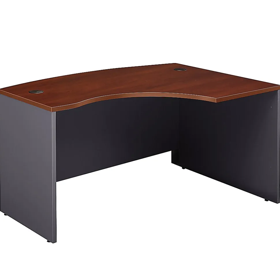 Bush Business Furniture Series C Components 60"W L-Shaped Right-Handed Corner Desk, Hansen Cherry, Standard Delivery