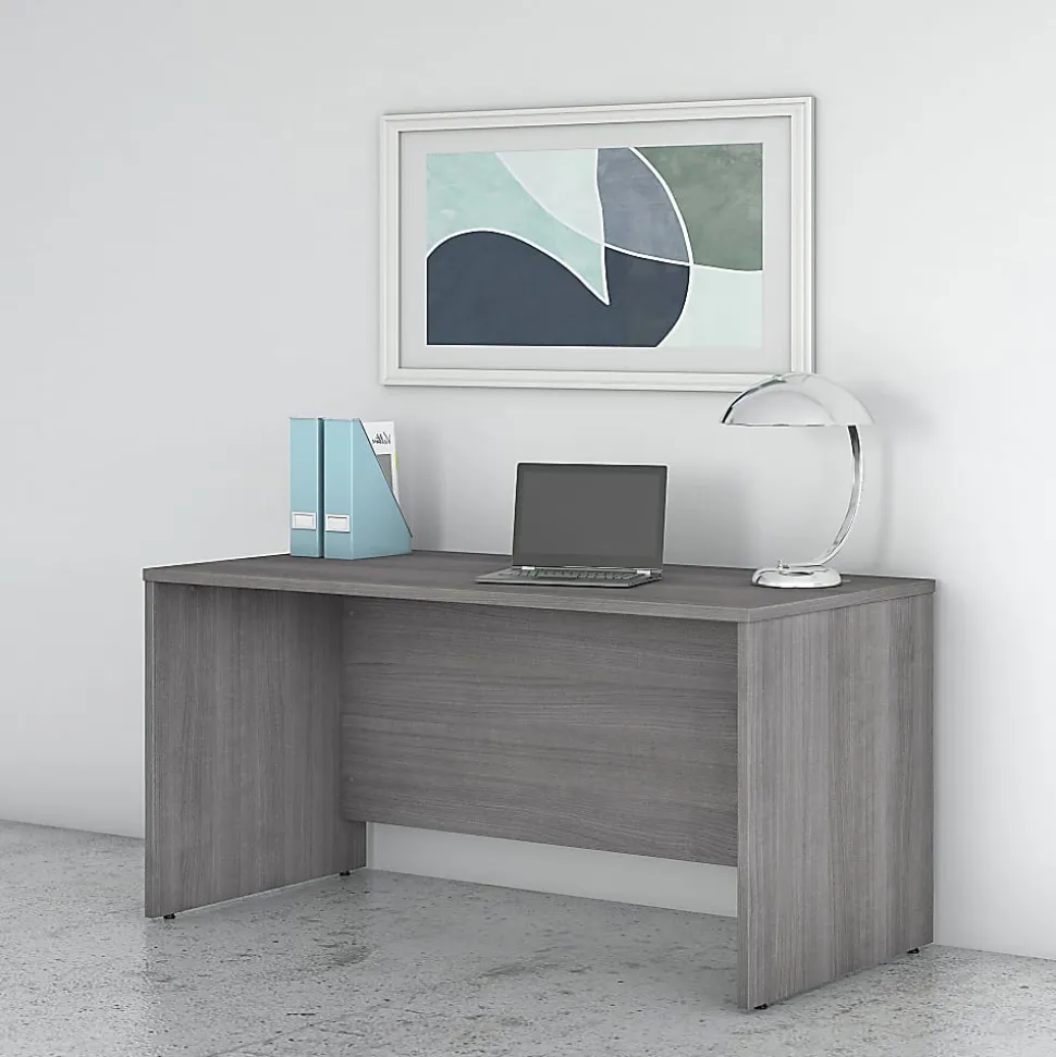 Bush Business Furniture Studio C 60"W Office Computer Desk, Platinum Gray, Standard Delivery