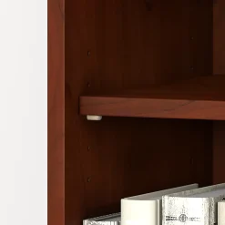 Bush Business Furniture Studio C 73"H 5-Shelf Bookcase, Hansen Cherry, Standard Delivery